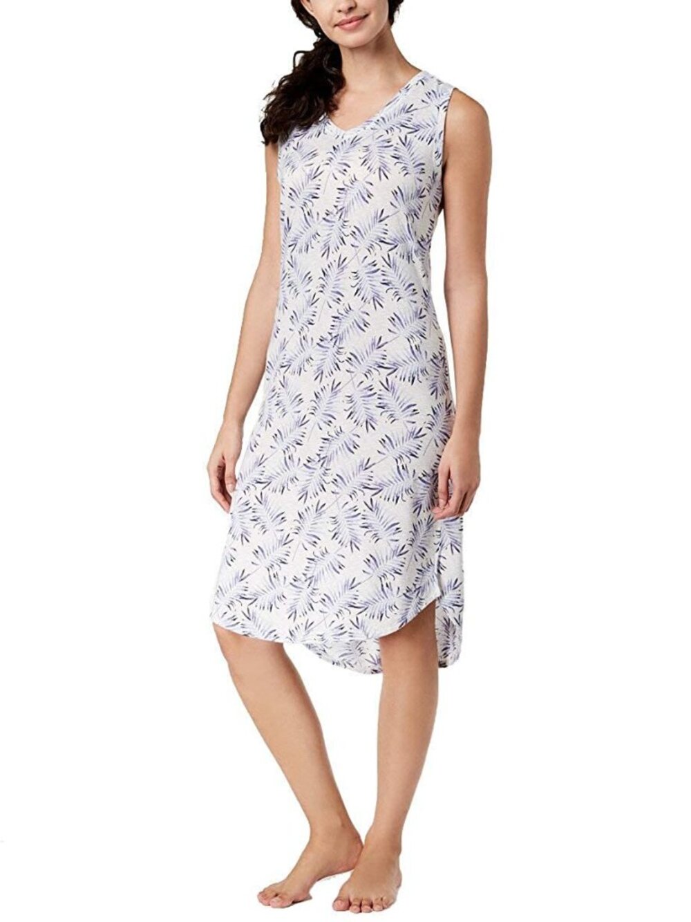 Ande Womens Activewear Whisperluxe High Low Hem Printed Chemise